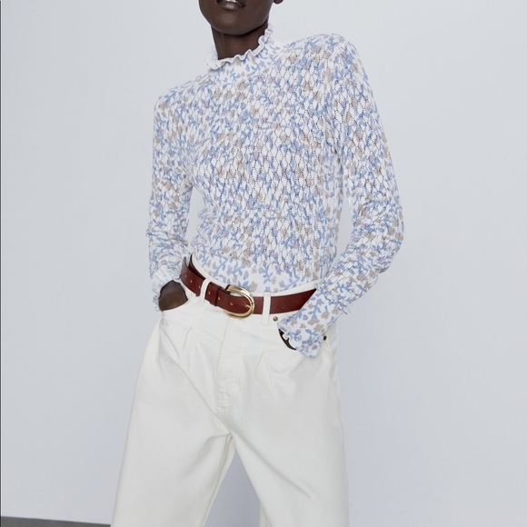 100% NEW Zara PRINTED KNIT SWEATER - Picture 2 of 7